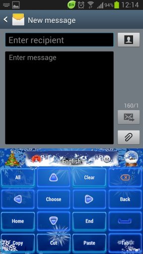 GO Keyboard Christmas HD Theme截图5