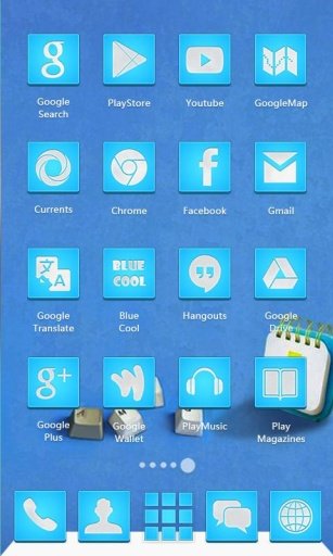 Blue Cool Icons &amp; Theme截图3