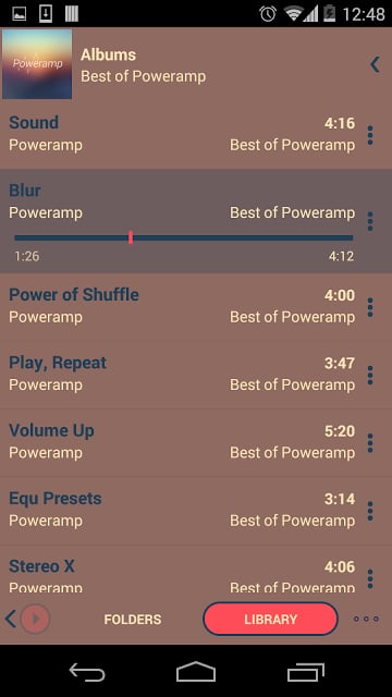 Skin for Poweramp Flat Vintage截图3