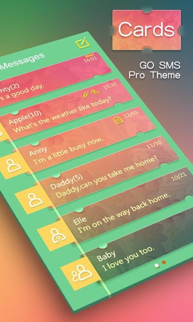 GO SMS PRO CARDS THEME EX截图9