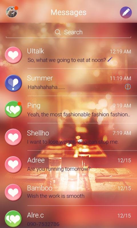 GO SMS RENDEZVOUS THEME截图5