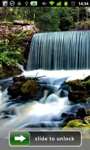 Beautiful Waterfall LockScreen截图3