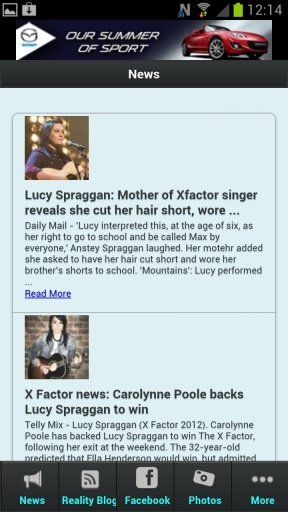 LUCY SPRAGGAN FAN APP截图3