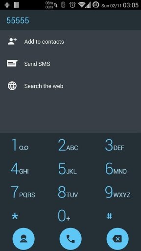 ExDialer theme Droid L Blue截图1