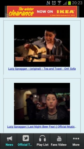 LUCY SPRAGGAN FAN APP截图4