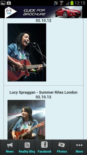 LUCY SPRAGGAN FAN APP截图1