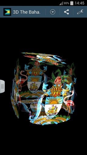 3D The Bahamas Cube Flag LWP截图1