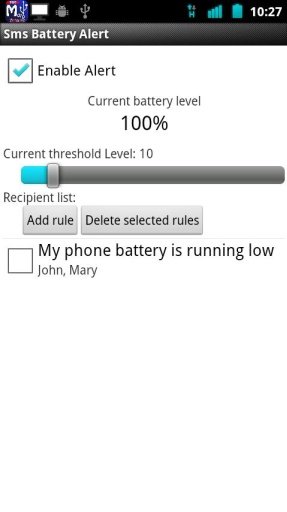 Sms Battery Alert截图2