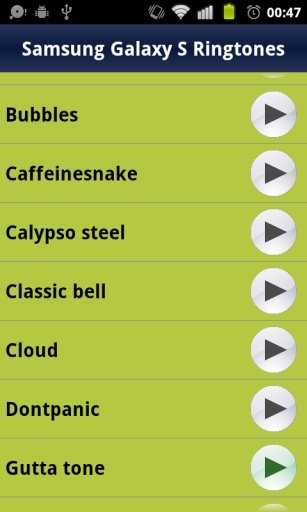 Samsung Galaxy S Ringtones截图2