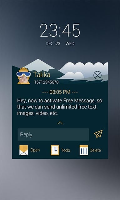 (FREE)GO SMS SKIING THEME截图3