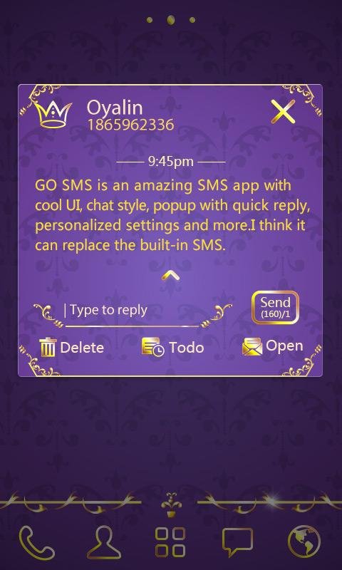 GO SMS PRO ROYAL THEME EX截图3