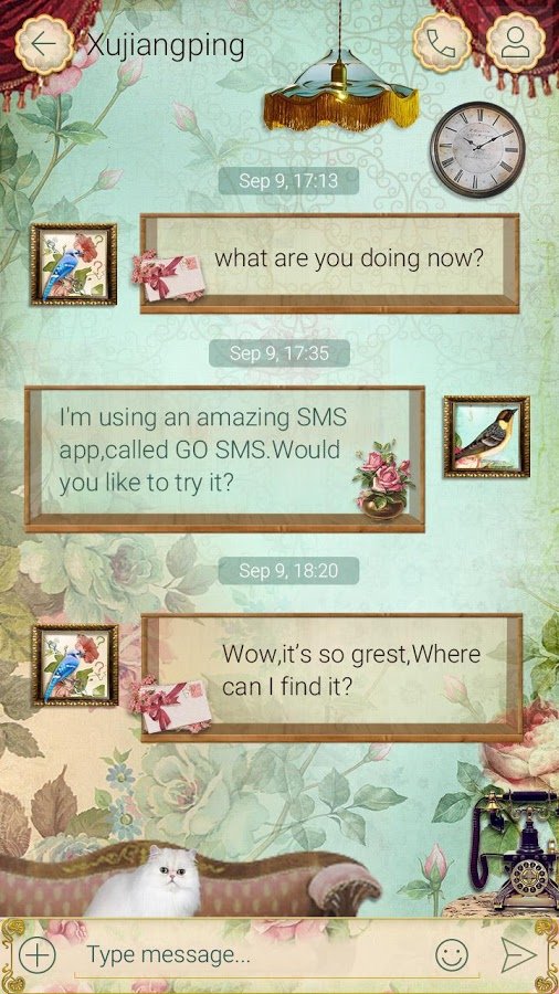 GO SMS RETRO ELEGANCE THEME截图9