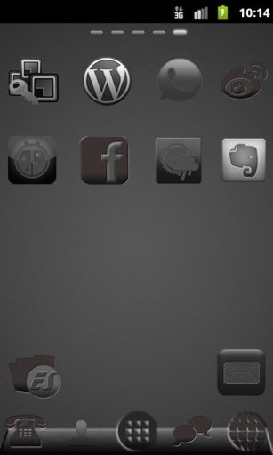 Classic Black GoLauncher Theme截图6