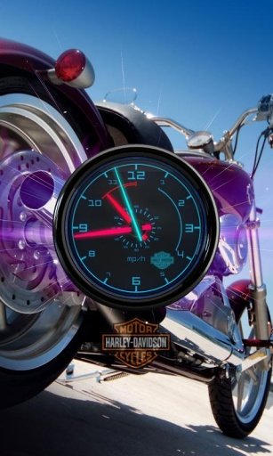 Harley Davidson Bike Clock LWP截图2