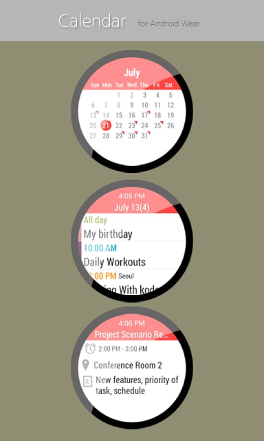 Calendar for Android Wear截图4
