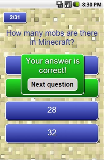 The Minecraft Quiz FREE截图2