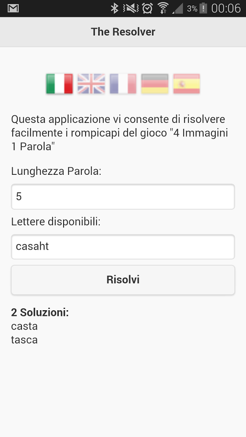 Risolutore 4 Immagini 1 Parola截图2