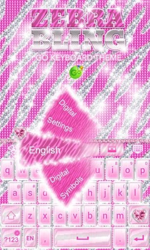 ♦ BLING Theme Pink Keyboard ♦截图3