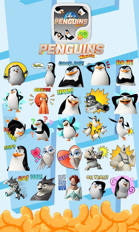 GO SMS PRO PENGUINS STICKER截图3