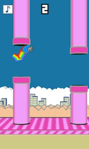 Flappy Rainbow Cat 3D截图2