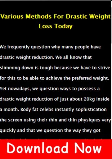 Drastic Weight Loss Methods截图1