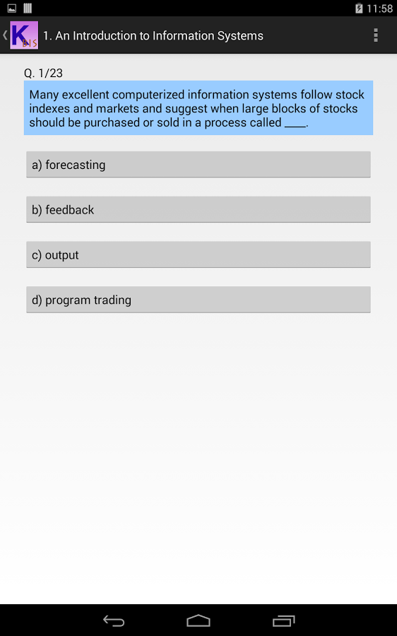 MCQ for Kaplan SG BIS截图2