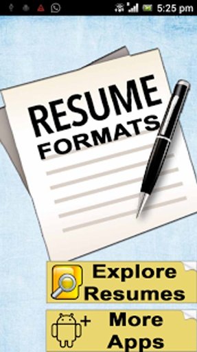 Resume Formats Stock截图3