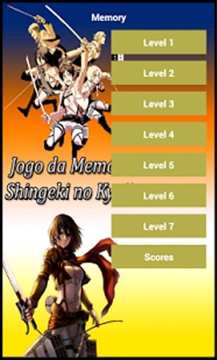 Jogo Memoria Shingeki Kyojin截图3