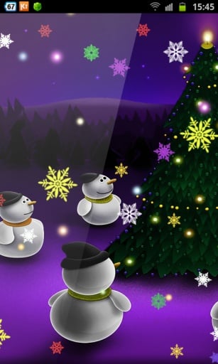 Christmas Snowman lwp Snow HD截图1