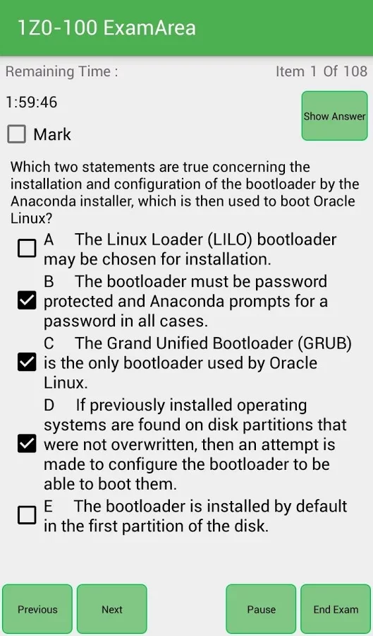 EA 1Z0-100 Oracle Exam截图8