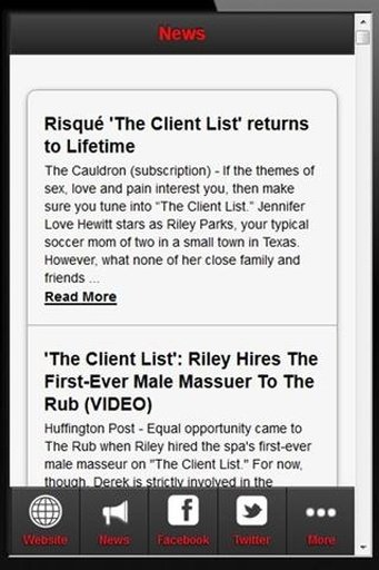 The Client List Fan App截图3