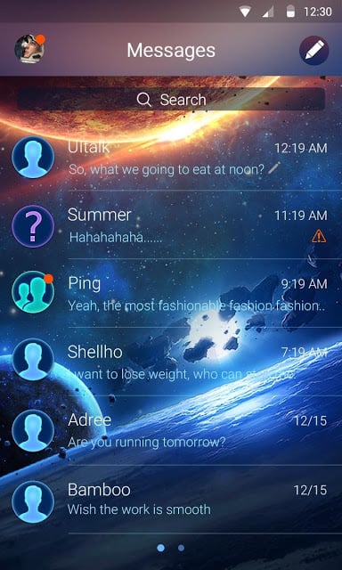 GO SMS UNIVERSE THEME截图9