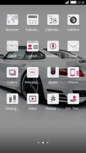 White Car Android Theme截图4