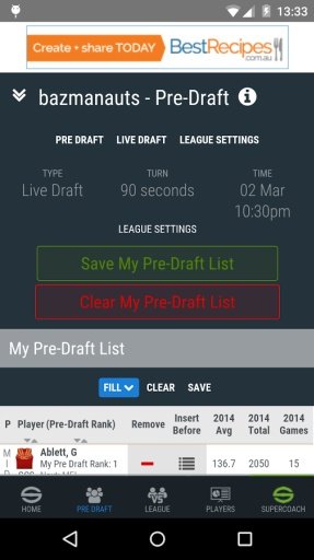 AFL SuperCoach Draft 2015截图5