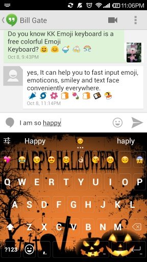 Happy Halloween Emoji Keyboard截图3