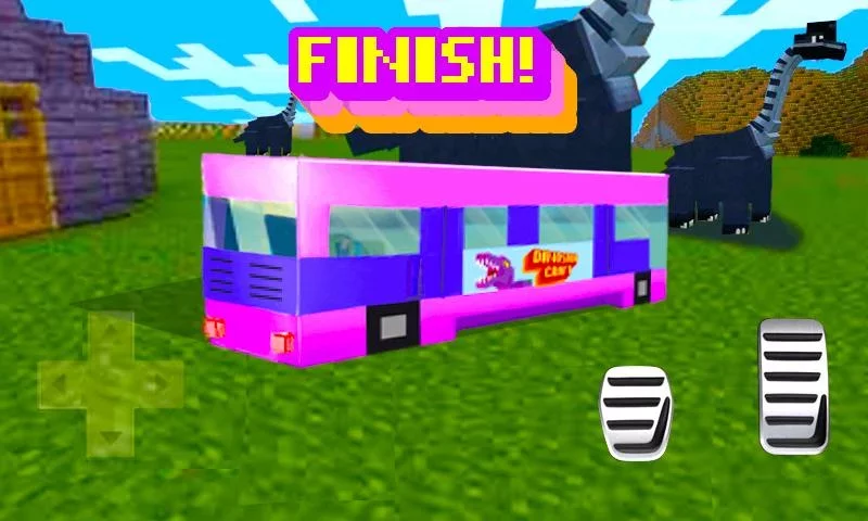 Dino Bus - Minecraft Style截图9