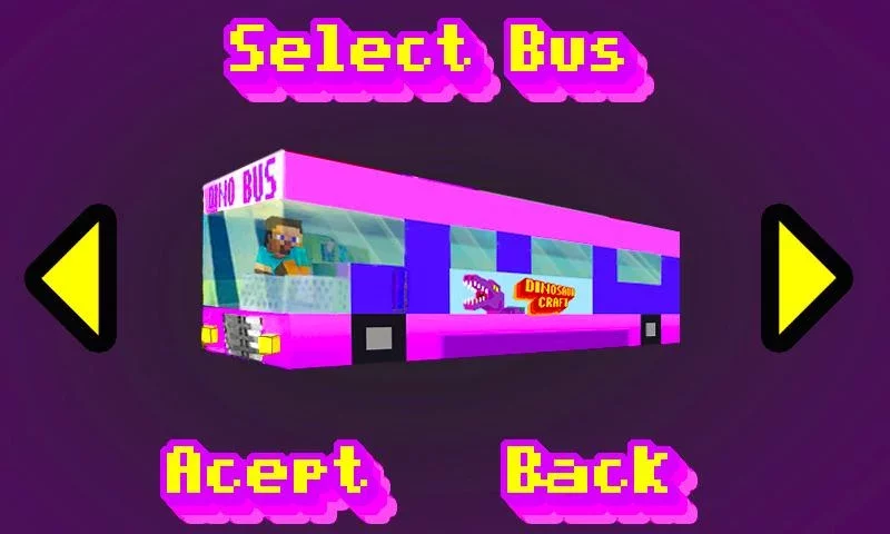 Dino Bus - Minecraft Style截图2