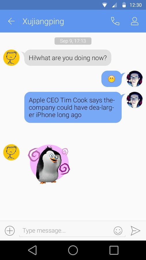 GO SMS PRO PENGUINS STICKER截图7