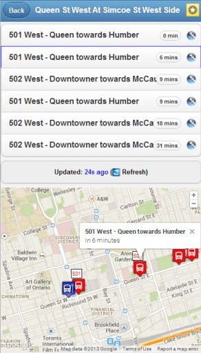 TTC Bus Tracker截图1