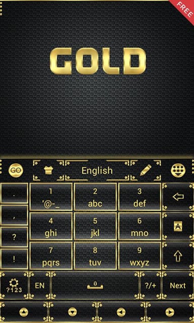 Gold Emoji GO Keyboard Theme截图4