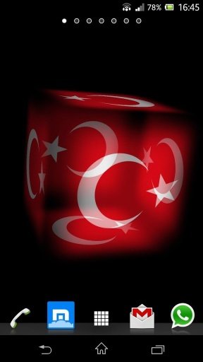 3D Turkey Cube Flag LWP截图1