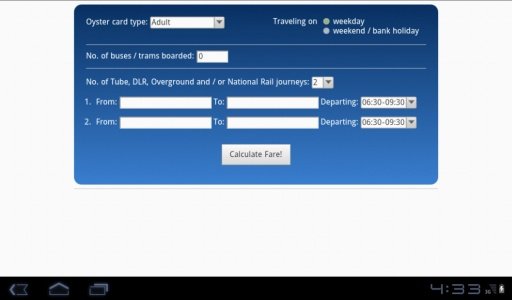 London Tube Price Calculator截图2