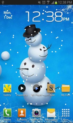 Snowman Live Wallpaper HD截图3