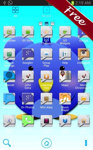 Cute Blue Bird Launcher Theme截图3