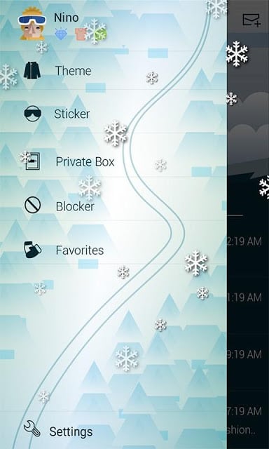 (FREE)GO SMS SKIING THEME截图6