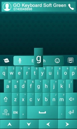 GO Keyboard Soft Green Theme截图4