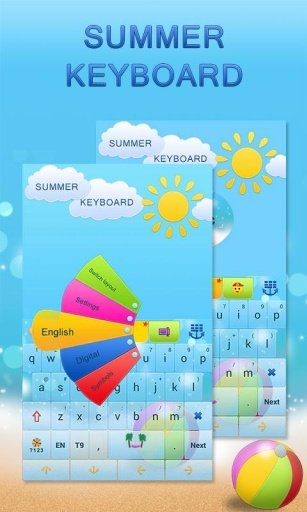 GO Keyboard Summer Time Theme截图4