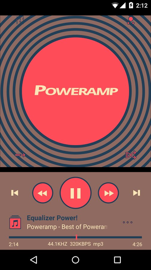 Skin for Poweramp Flat Vintage截图6