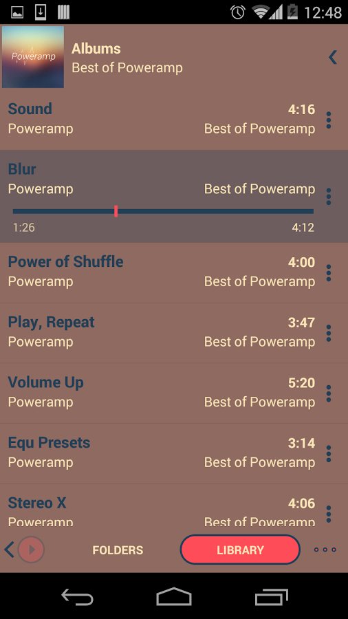 Skin for Poweramp Flat Vintage截图1