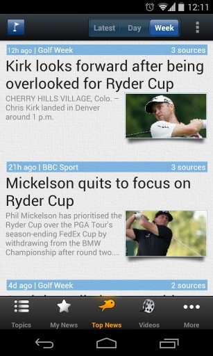 SF - Unofficial Ryder Cup News截图1